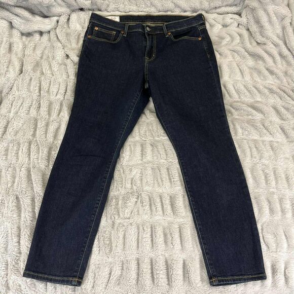 Gap Denim - GAP Jeans Women’s 14S True Skinny Mid Rise Dark Wash Stretch Denim Blue Casual